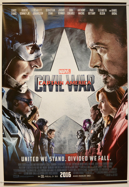 Captain America : Civil War  Original One Sheet Poster - Film Poster - Movie Poster 