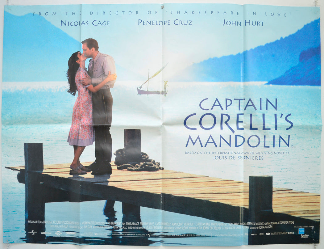 Captain Corelli's Mandolin Original Quad Poster - Film Poster - Movie Poster  