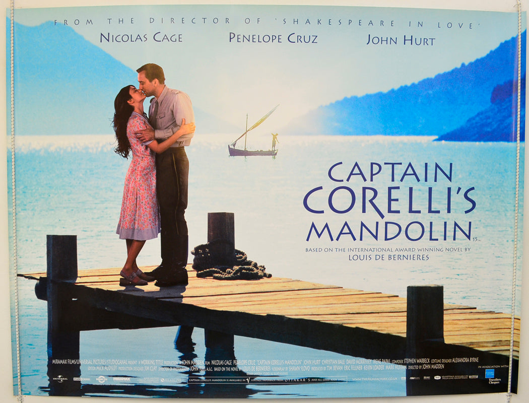 Captain Corelli's Mandolin Original Quad Poster - Film Poster - Movie Poster  