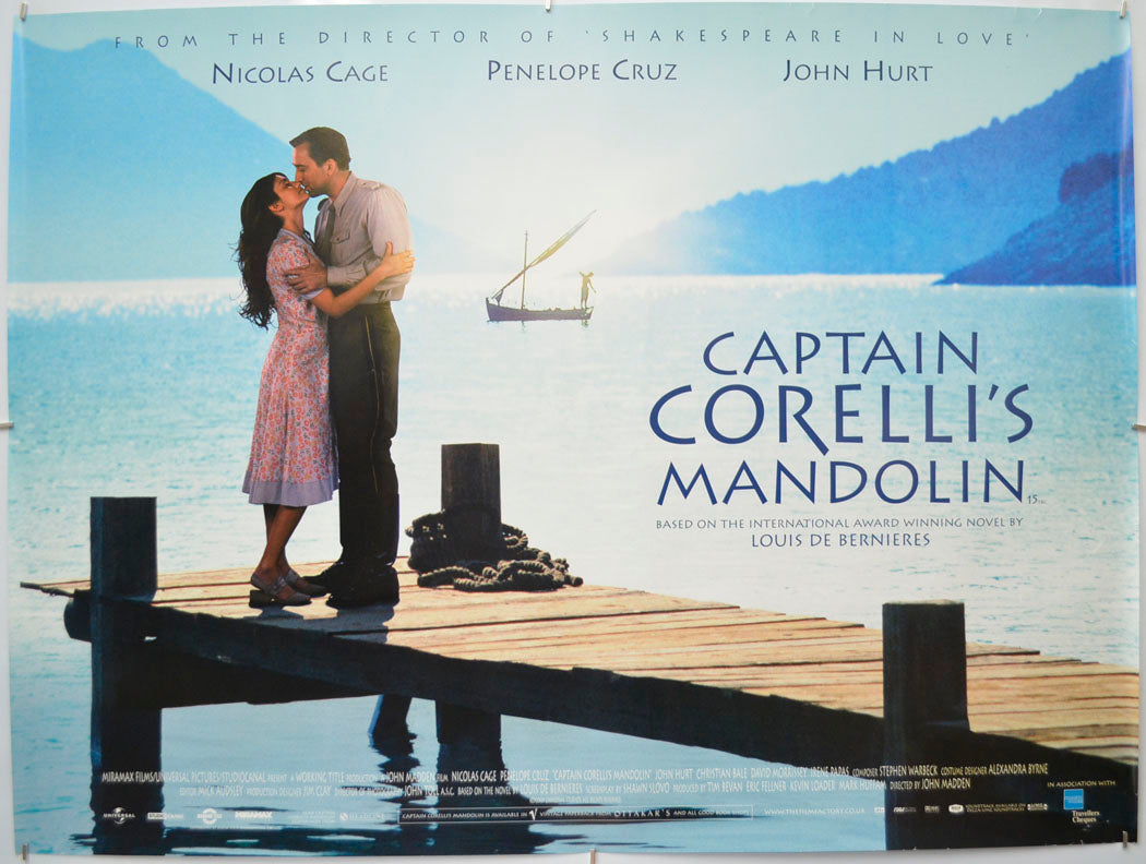 Captain Corellis' Mandolin Original Quad Poster - Film Poster - Movie Poster