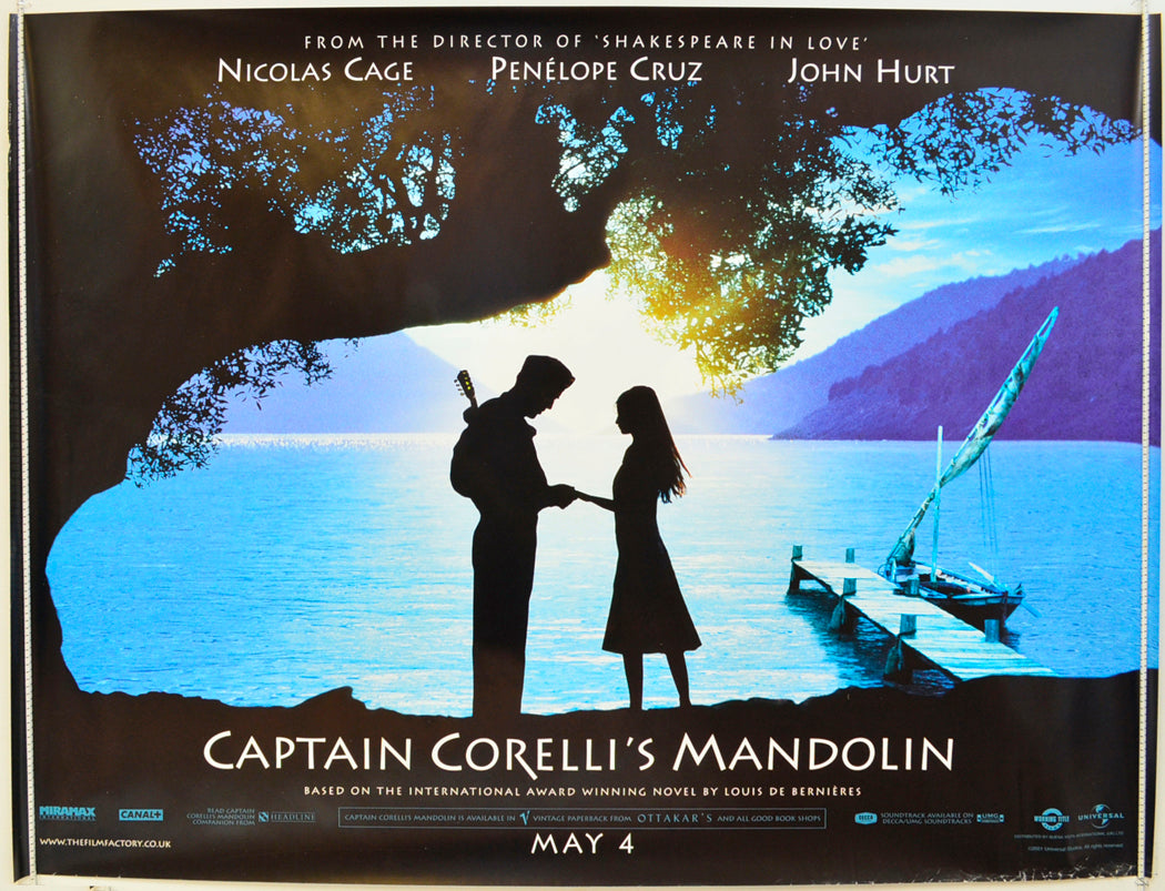 Captain Corelli's Mandolin  (Teaser / Advance Version)   Original Quad Poster - Film Poster - Movie Poster  