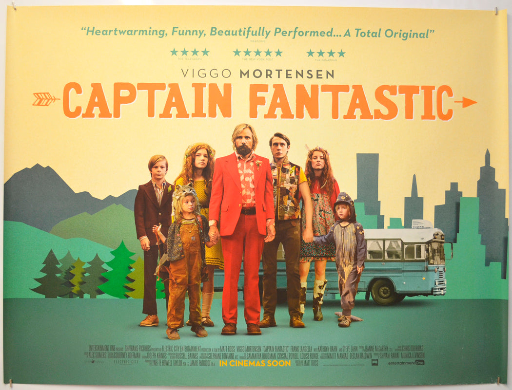 Captain Fantastic Original Quad Poster - Film Poster - Movie Poster