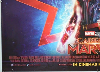 CAPTAIN MARVEL (Bottom Left) Cinema Quad Movie Poster 