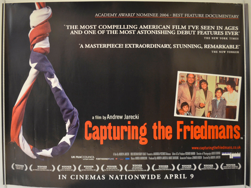 Capturing The Friedmans  Original Quad Poster - Film Poster - Movie Poster