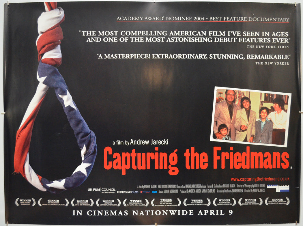 Capturing The Friedmans Original Quad Poster - Film Poster - Movie Poster