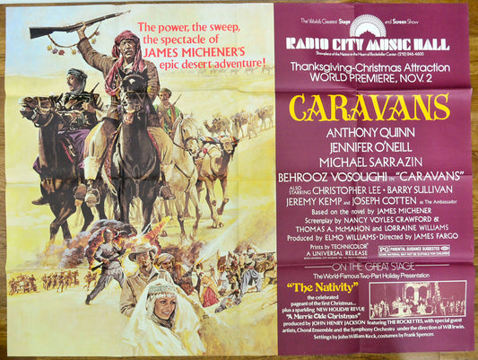 Caravans  (Radio City Music Hall Design)   Original US Subway Poster - Movie Poster