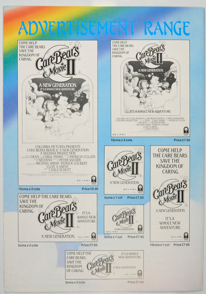 CARE BEARS MOVIE II Cinema Exhibitors Campaign Pressbook - BACK 