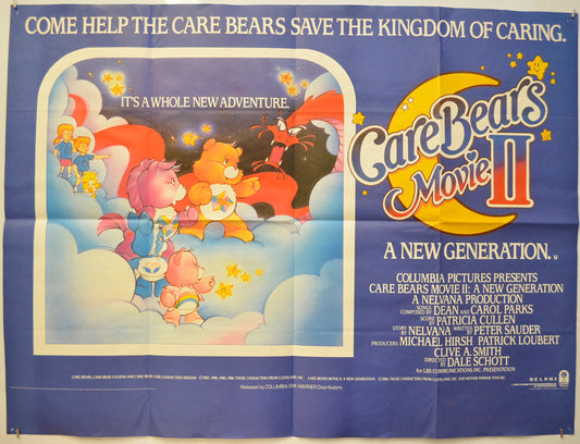 Care Bears Movie II : A New Generation  Original Quad Poster - Film Poster - Movie Poster