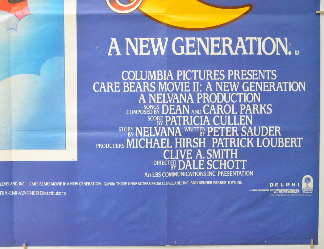 CARE BEARS MOVIE 2 : A NEW GENERATION (Bottom Right) Cinema Quad Movie Poster 