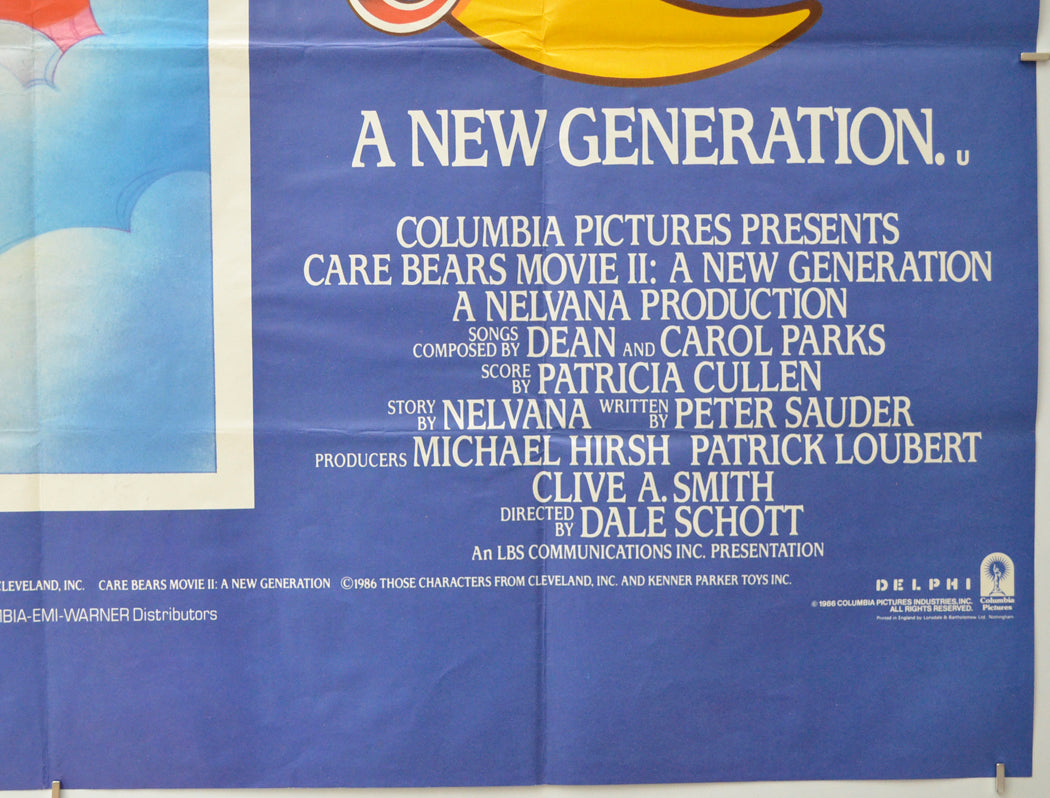 CARE BEARS MOVIE 2 : A NEW GENERATION (Bottom Right) Cinema Quad Movie Poster 