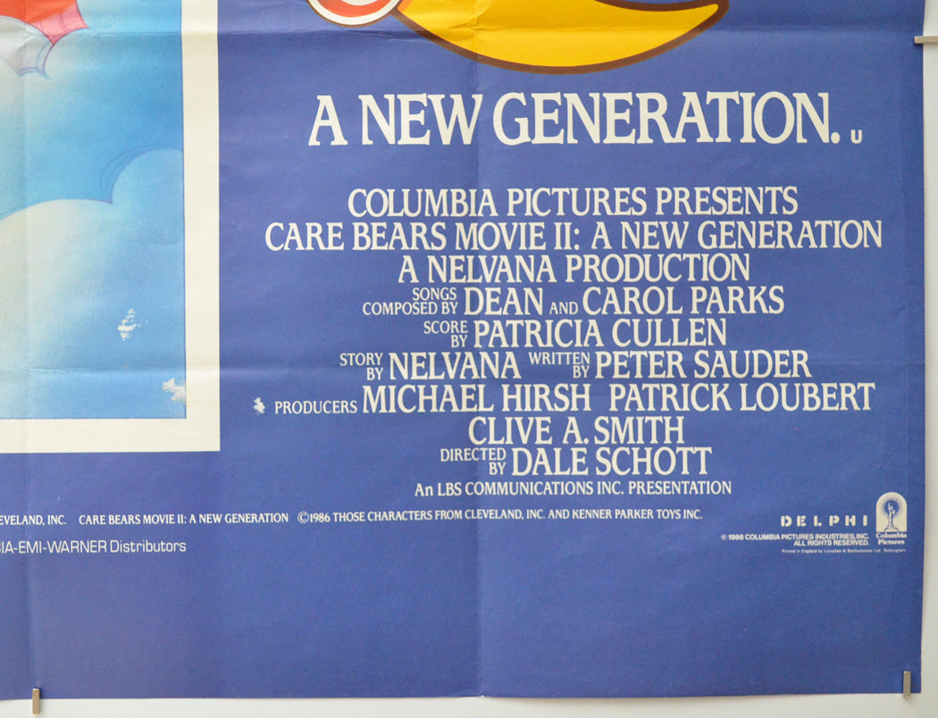 CARE BEARS MOVIE 2 : A NEW GENERATION (Bottom Right) Cinema Quad Movie Poster 