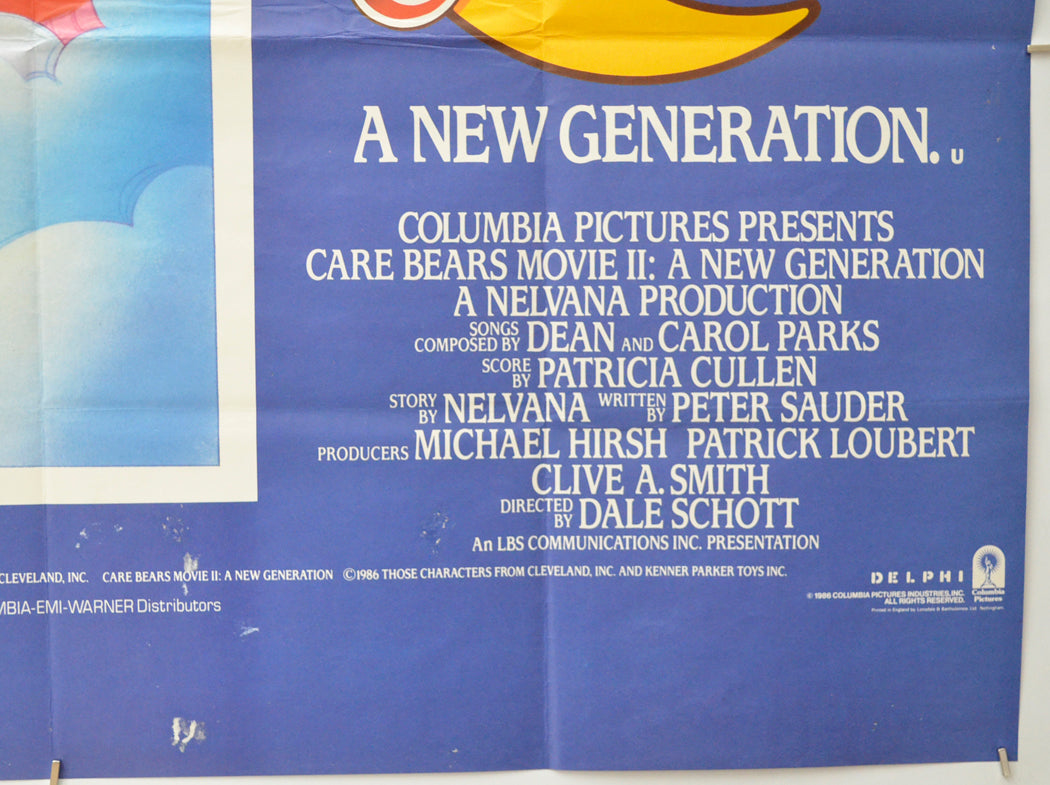 CARE BEARS MOVIE 2 : A NEW GENERATION (Bottom Right) Cinema Quad Movie Poster 