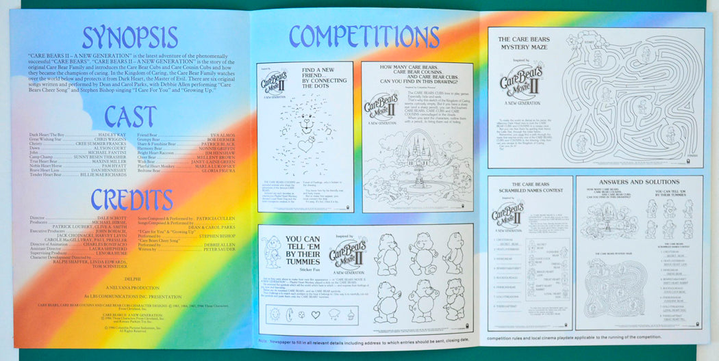 Care Bears Movie II - Press Book - Back