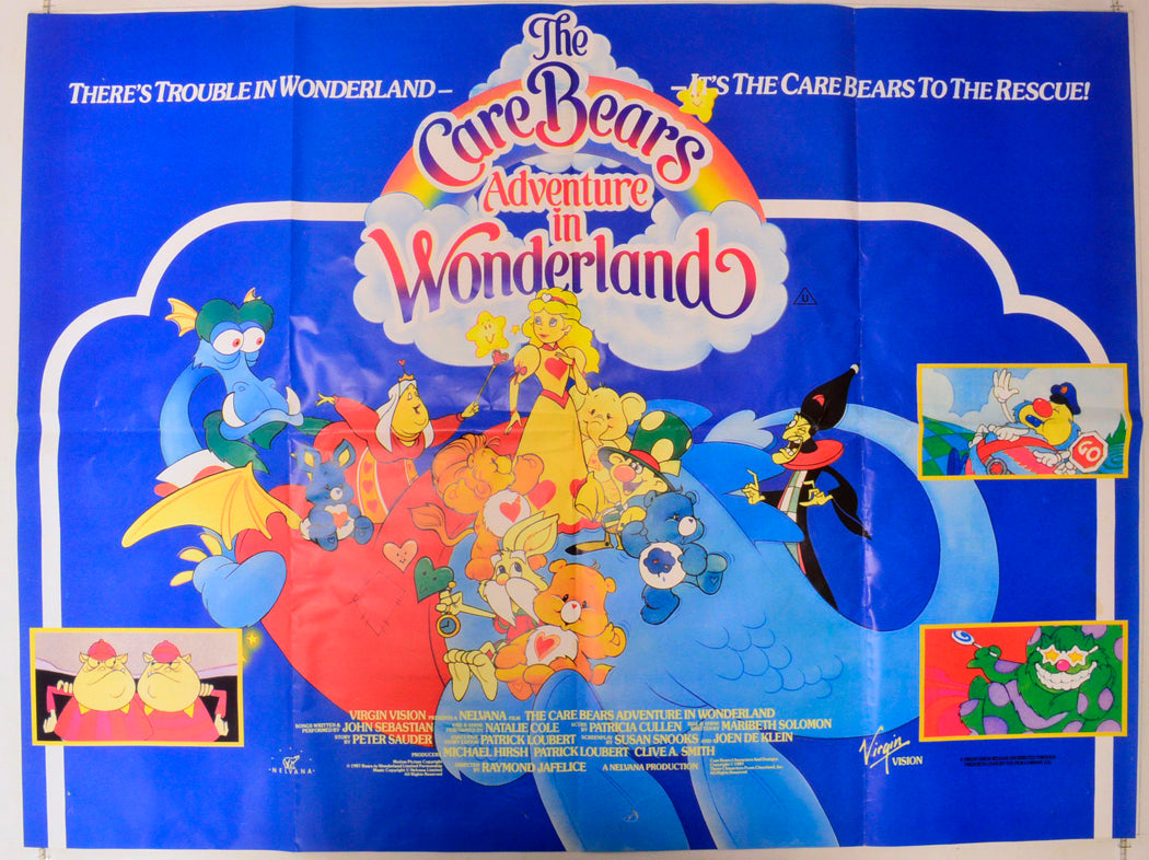 The Care Bears : Adventure In Wonderland  Original British Quad Poster - Film Poster - Movie Poster