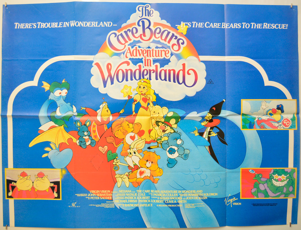 Care Bears : Adventure In Wonderland  Original Quad Poster - Film Poster - Movie Poster