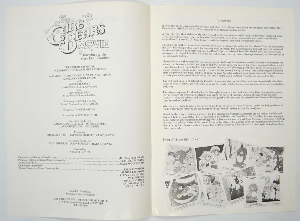 THE CARE BEARS MOVIE Cinema Exhibitors Campaign Pressbook - INSIDE 