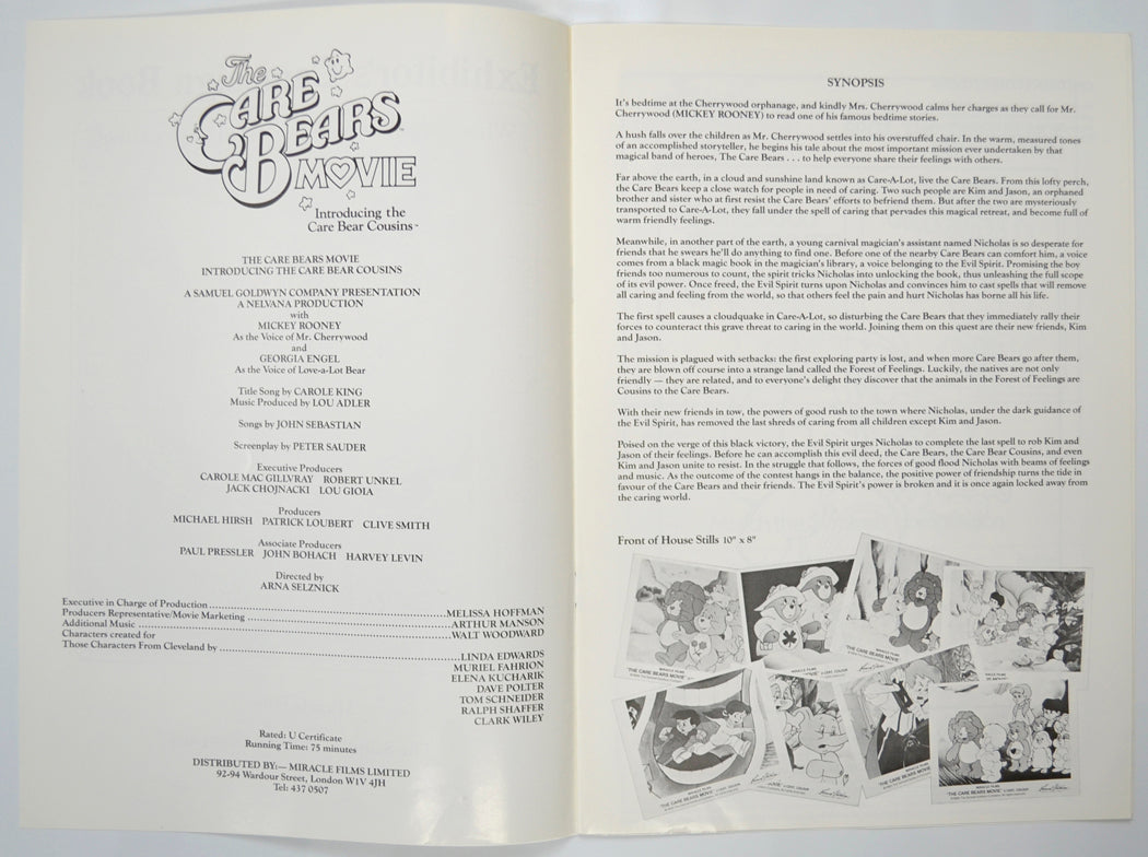 THE CARE BEARS MOVIE Cinema Exhibitors Campaign Pressbook - INSIDE 