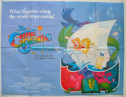 The Care Bears Movie  Original British Quad Poster - Film Poster - Movie Poster 