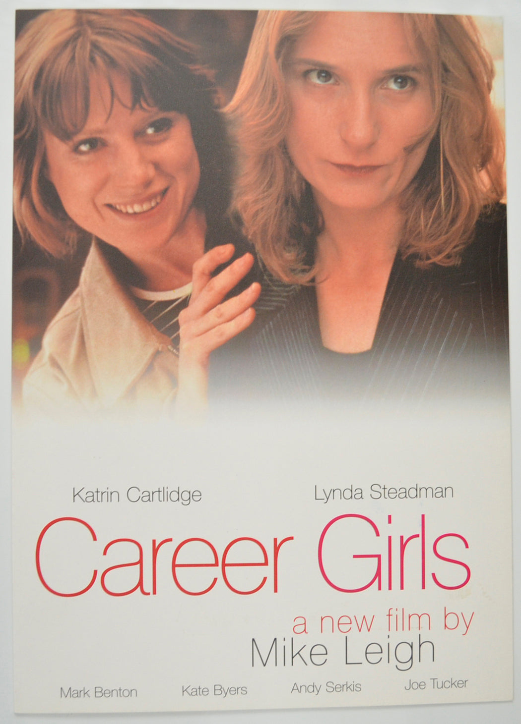 Career Girls Original Cinema Exhibitors Press Synopsis / Credits Booklet (UK)