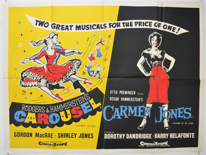 Carousel / Carmen Jones  (Double Bill)   Original Quad Poster - Film Poster - Movie Poster  