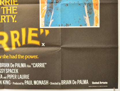 CARRIE (Bottom Right) Cinema Quad Movie Poster 