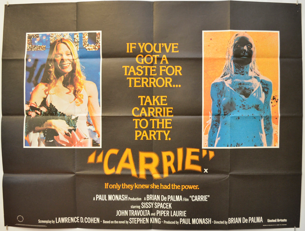 Carrie Original Quad Poster - Film Poster - Movie Poster  