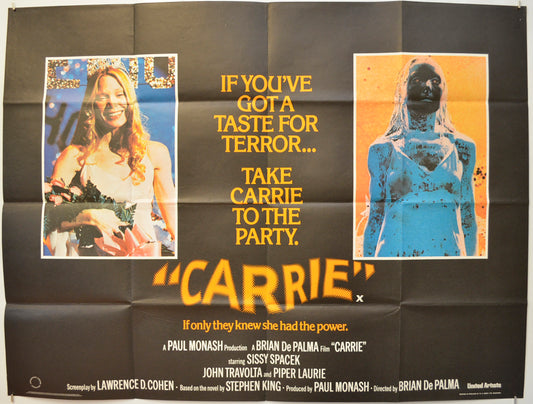 Carrie Original Quad Poster - Film Poster - Movie Poster  