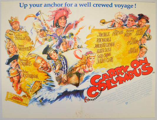 Carry On Columbus Original Mini Quad Poster - Film Poster - Movie Poster