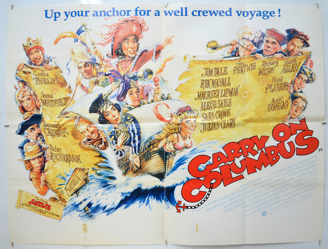 Carry On Columbus Original Quad Poster - Film Poster - Movie Poster