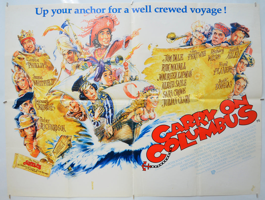 Carry On Columbus Original Quad Poster - Film Poster - Movie Poster