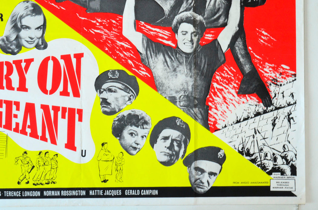 CARRY ON SERGEANT / THE FLAME AND THE ARROW (Bottom Right) Cinema Quad Movie Poster 