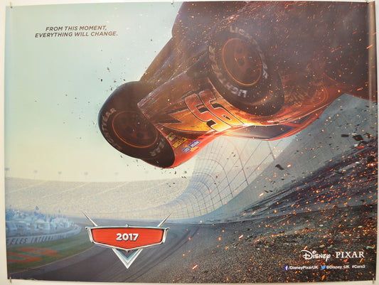 Cars 3 (Teaser / Advance Version 2) Original Quad Poster - Film Poster - Movie Poster