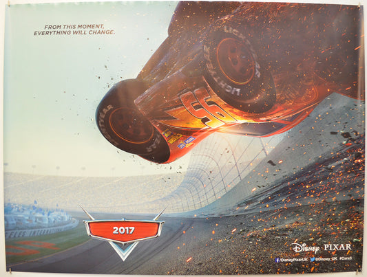 Cars 3 (Teaser / Advance Version 2) Original Quad Poster - Film Poster - Movie Poster