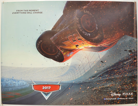 Cars 3 (Teaser / Advance Version 2) Original Quad Poster - Film Poster - Movie Poster