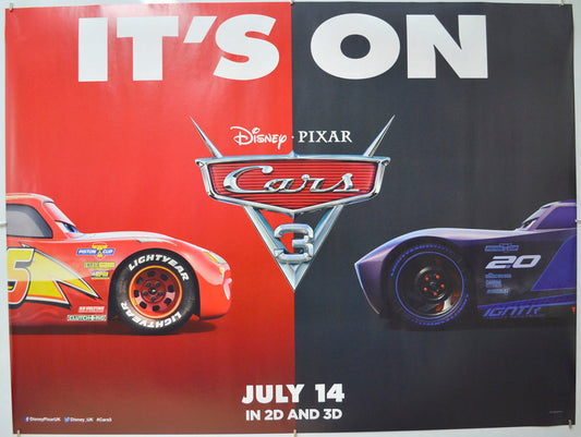 Cars 3 - Original Quad Poster - Film Poster - Movie Poster