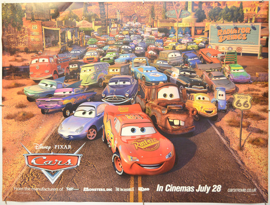 Cars (Teaser / Advance Version) Original Quad Poster - Film Poster - Movie Poster - Cinema Poster