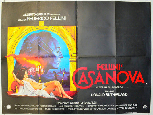 Casanova  (a.k.a. Il Casanova Di Federico Fellini)   Original British Quad Poster - Film Poster - Movie Poster 