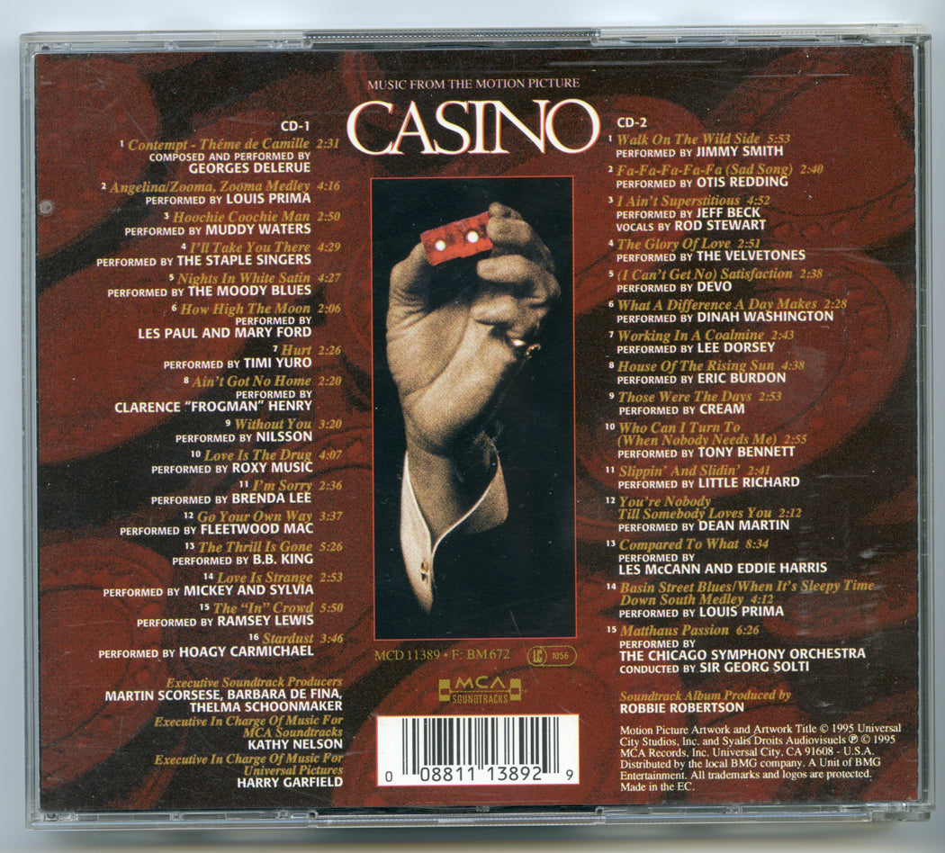 CASINO Original CD Soundtrack (back) 