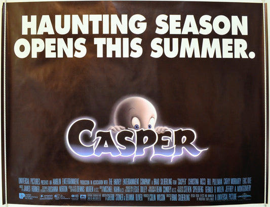 Casper  Original British Quad Poster - Film Poster - Movie Poster 