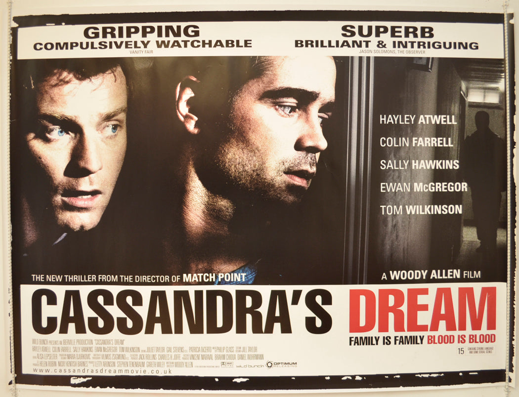 Cassandra's Dream  Original Quad Poster - Film Poster - Movie Poster 