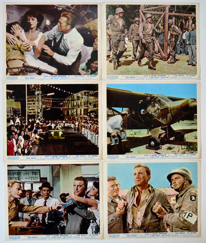 Cast A Giant Shadow 6 Original Colour Front Of House Stills / 8x10 Lobby Cards