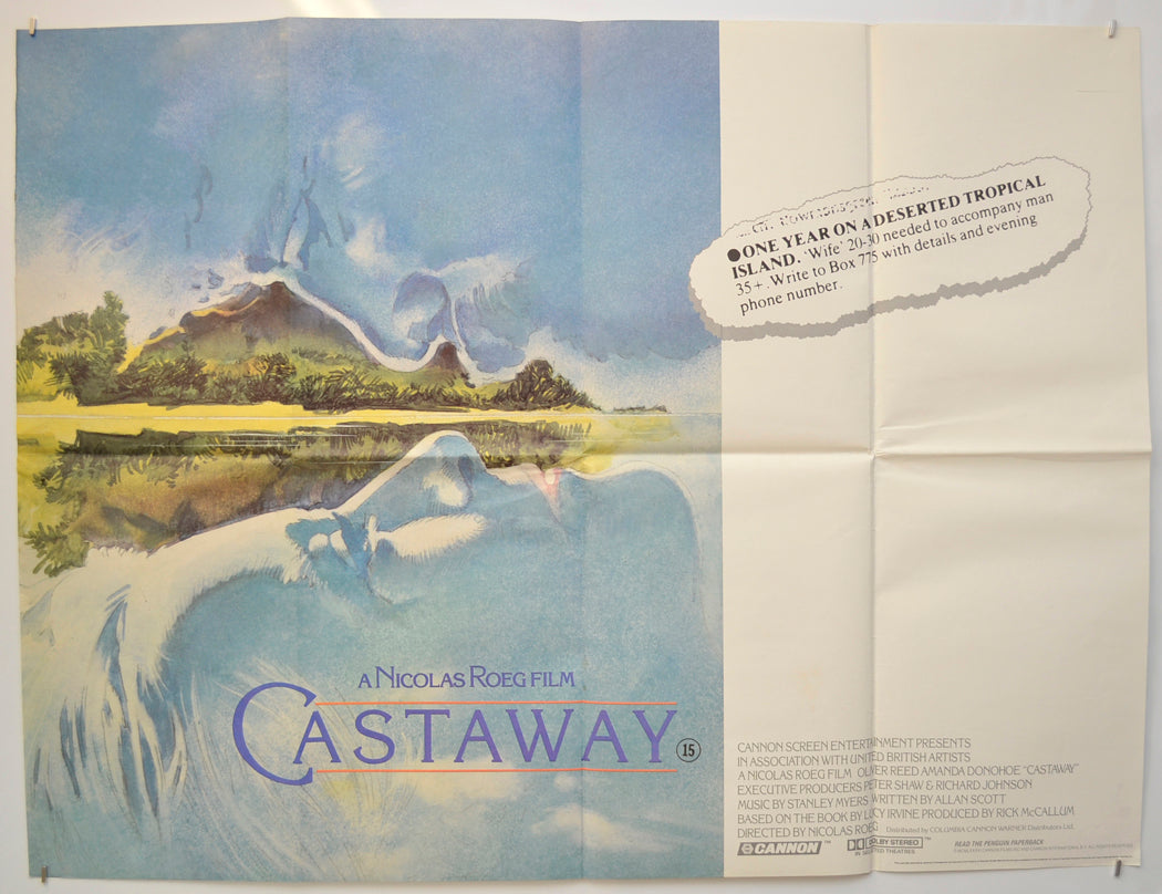 Castaway  Original Quad Poster - Film Poster - Movie Poster