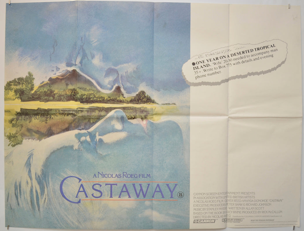 Castaway  Original Quad Poster - Film Poster - Movie Poster