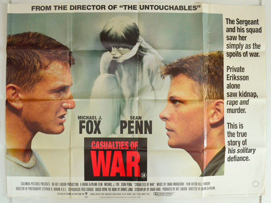 Casualties Of War Original British Quad Poster - Film Poster - Movie Poster 