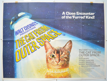 The Cat From Outer Space Original Quad Poster - Film Poster - Movie Poster