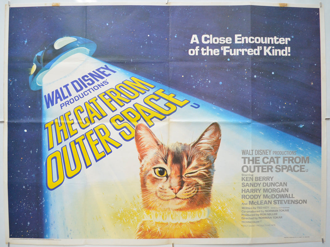 The Cat From Outer Space Original Quad Poster - Film Poster - Movie Poster