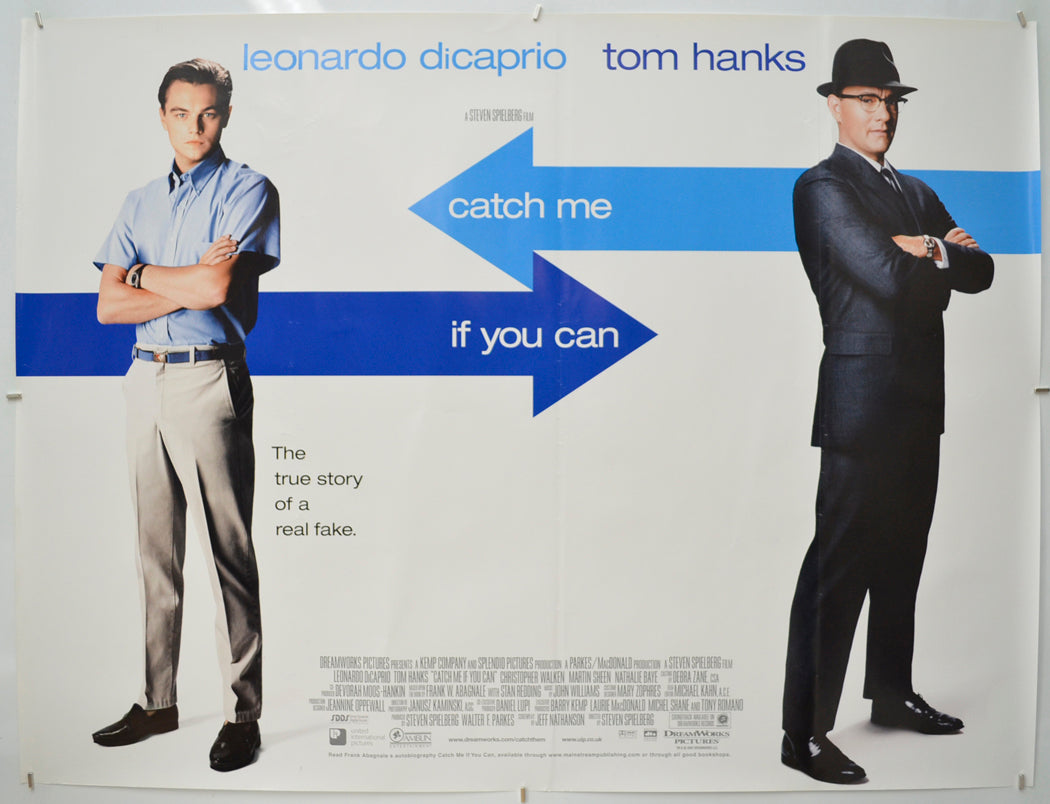 Catch Me If You Can Original Quad Poster - Film Poster - Movie Poster