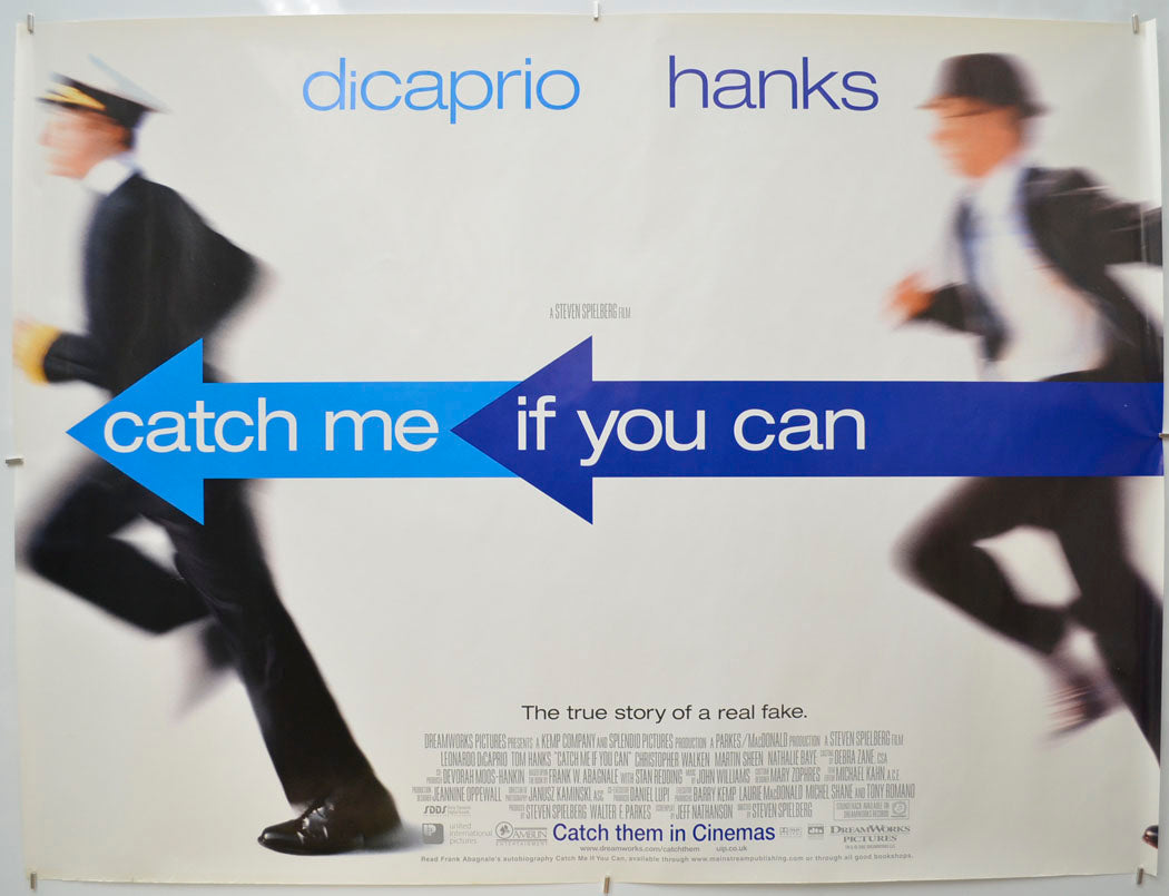 Catch Me If You Can (Teaser / Advance Version) Original Quad Poster - Film Poster - Movie Poster