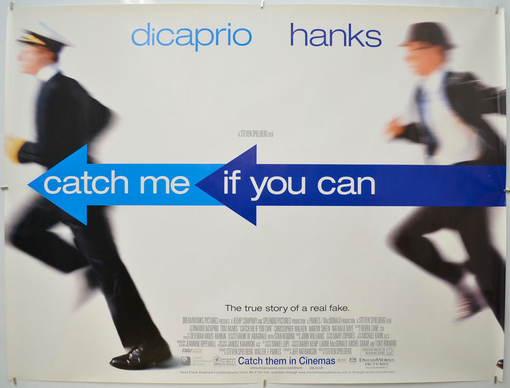 Catch Me If You Can (Teaser / Advance Version) Original Quad Poster - Film Poster - Movie Poster