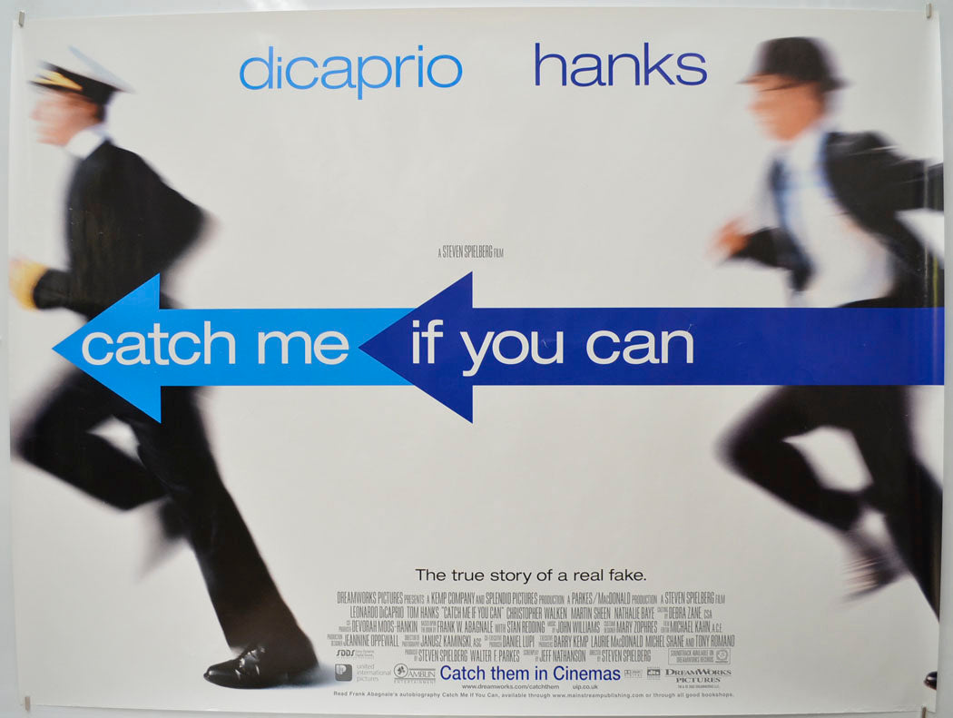 Catch Me If You Can (Teaser / Advance Version) Original Quad Poster - Film Poster - Movie Poster